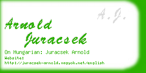 arnold juracsek business card